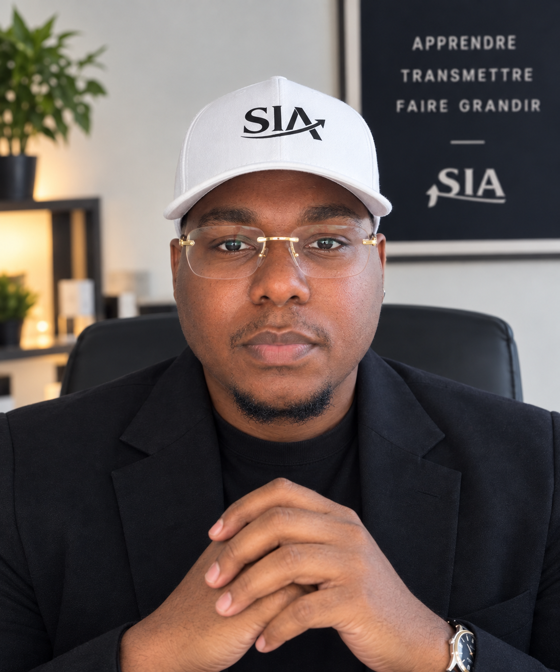 Stanley, fondateur de SIA Académie, assis à son bureau